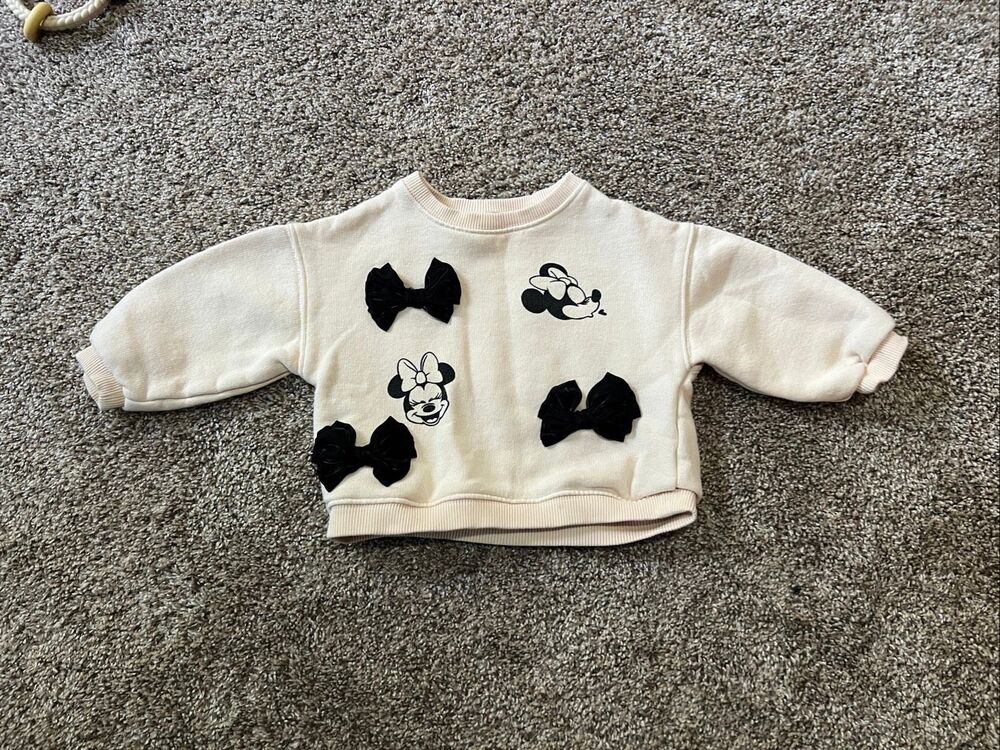 Zara Disney Minnie Mouse Crewneck Sweatshirt Size 2T -Marks